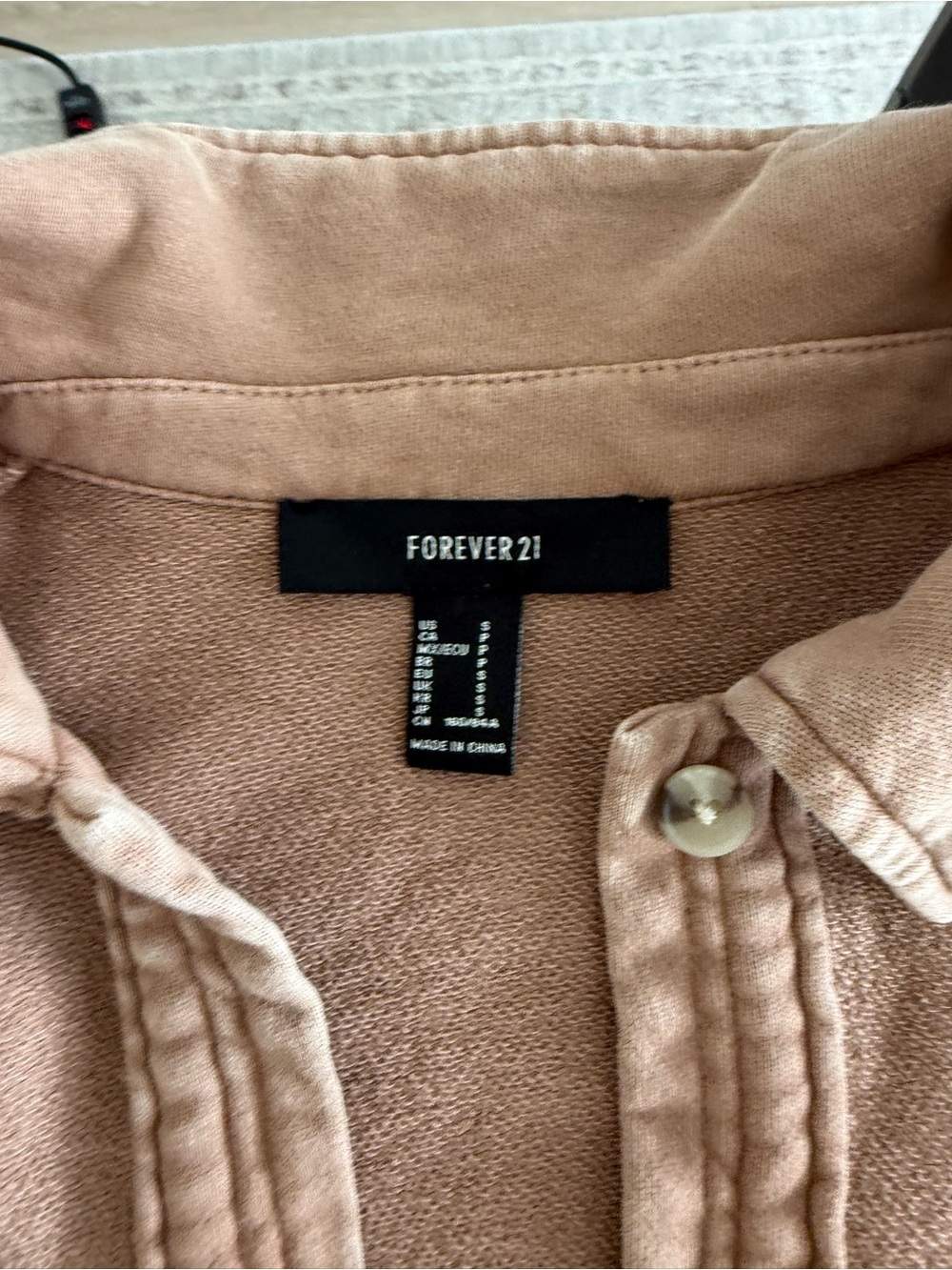 Forever 21 Dusty Rose-Tan Oversized Shacket - Picture 2 of 2